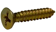 Popular 10 X 1" Type AB Self Tapping Sheet Metal Screws Flat Head Phillips Drive Steel Zinc Yellow (6000/Pkg.)
