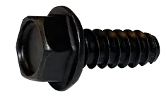 Buy Online 8 X 3/8" Type B Self Tapping Sheet Metal Screws Indented Hex Washer Head Unslotted Drive Steel Black Oxide (10000/Pkg.)