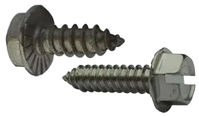8 X 1" Type AB Self Tapping Sheet Metal Screws Serrated Indented Hex Washer Head Unslotted Drive 18/8 Stainless Steel (2500/Pkg.) Hot Picks
