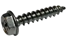 Premium 6 X 3/4" Type A Self Tapping Sheet Metal Screws Indented Hex Washer Head Phillips Drive 18/8 Stainless Steel (5000/Pkg.)