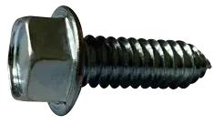 3/8 X 1-1/4" Type AB Self Tapping Sheet Metal Screws Indented Hex Head Unslotted Drive Steel Zinc & Bake (600/Pkg.) Flash Sale