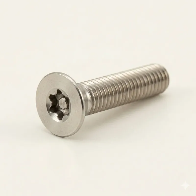 Same Day Shipping 1/4-20 X 1/2" Tamper Resistant Machine Screws Flat Undercut Head Pin-In Six Lobe Drive Alloy Steel Zinc Plated (100 / Pkg.)