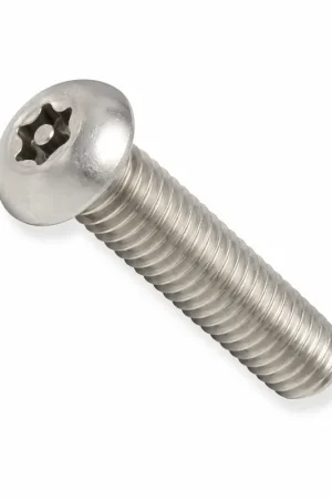 1/4-20 X 1-1/2" Tamper Resistant Machine Screws Button Head Pin-In Six Lobe Drive Alloy Steel Trivalent Zinc Plated (100 / Pkg.) Genuine