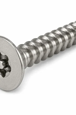 While Supplies Last 6 X 1/2" Tamper Resistant Sheet Metal Screws Flat Head Pin-In Six Lobe Drive Steel Zinc Plated (100 / Pkg.)