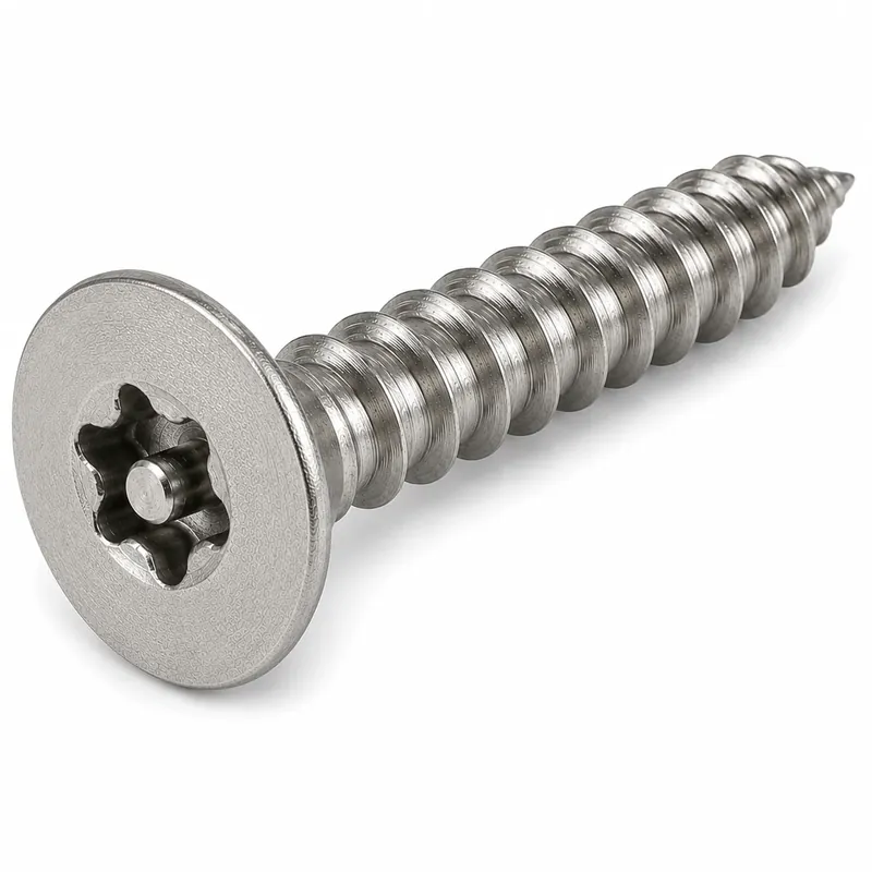 While Supplies Last 6 X 1/2" Tamper Resistant Sheet Metal Screws Flat Head Pin-In Six Lobe Drive Steel Zinc Plated (100 / Pkg.)