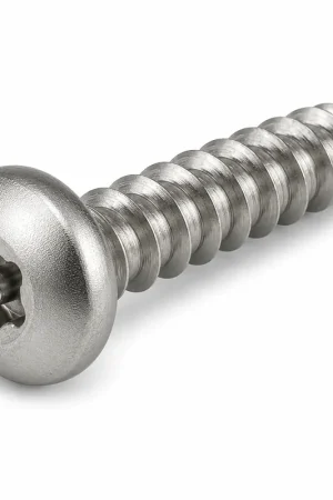 Price Cut 6 X 1/2" Tamper Resistant Sheet Metal Screws Button Head Pin-In Six Lobe Drive 18/8 Stainless Steel (100 / Pkg.)