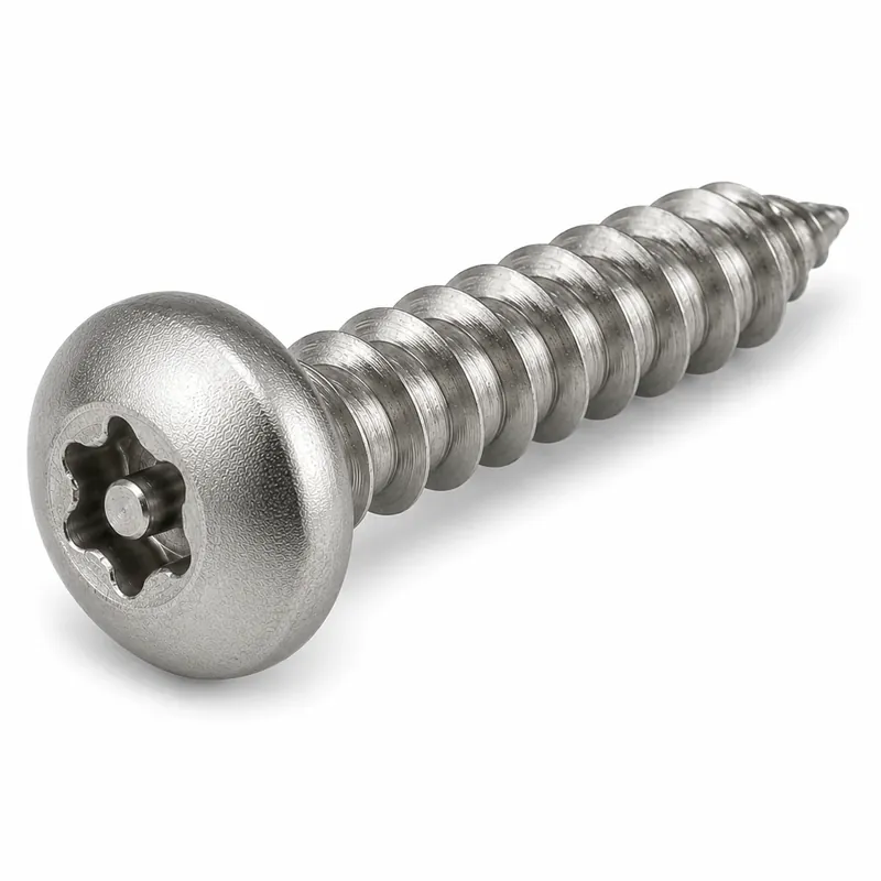 10 X 3" Tamper Resistant Sheet Metal Screws Button Head Pin-In Six Lobe Drive 18/8 Stainless Steel (100 / Pkg.) Best Choice