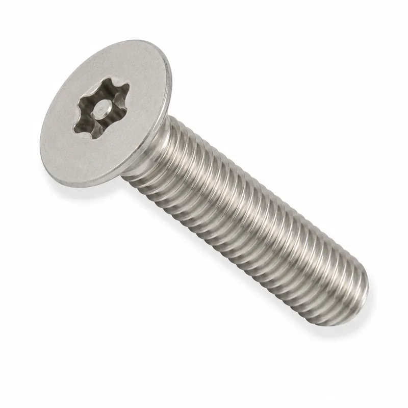 1/4-20 X 1" Tamper Resistant Machine Screws Flat Head Pin-In Six Lobe Drive Alloy Steel Zinc Plated (100 / Pkg.) Weekend Sale