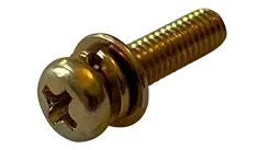 In Demand M5 x 12mm SEMS Machine Screws Phillips Pan Head Split Lock & Flat Washer JIS B1188 Steel Zinc Yellow (1000 / Pkg.)
