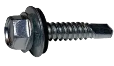 1/4"-14 X 1-1/2" Self-Drilling Screws Indented Hex Washer Head Bonded EPDM Washer Steel 1000 Hr Salt Spray (1000/Pkg.) Grab Now