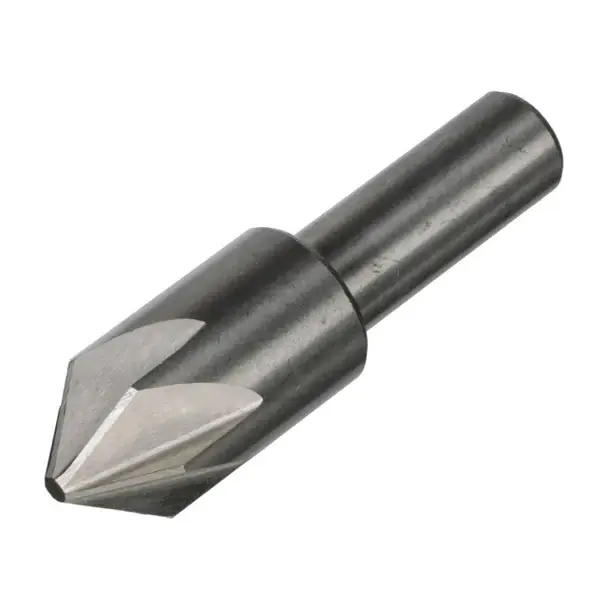 3/8"-100 Degree 6 Flute Chatterless Countersink HSS 1/4" Round Shank DEWCHAT3/8-100 Holiday Sale
