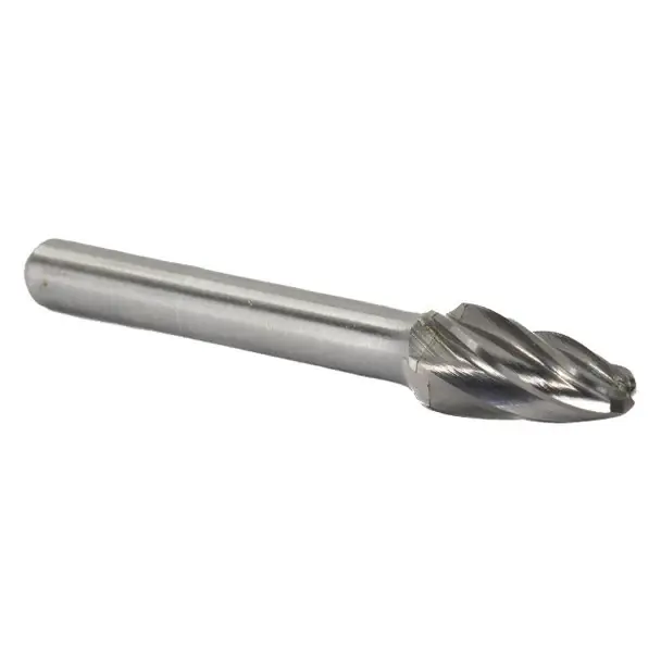 Affordable 1/4" X 5/8" Tree Carbide Bur for Aluminum Solid Carbide 1/4" Round Shank DULSF1NF