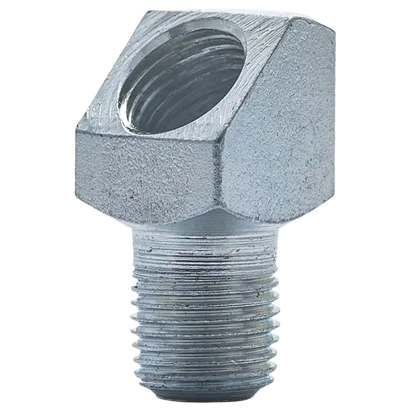 Limited Time 1/8-27 PTF SAE Short Male x 1/8-27 NPTF Female 45 Degree Elbow Grease Fitting Adapter Steel Zinc Clear (100 / Pkg)