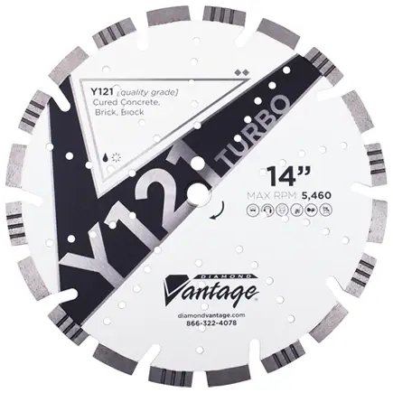 Diamond Vantage 1212EYZ-15 12" x 0.125" Diamond Blade for Concrete/Masonry Y121 TURBO Authentic