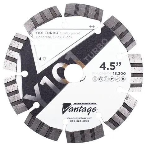 Diamond Vantage 0408CZY1-2 4" x 0.080" Diamond Blade for Concrete/Masonry Y101 TURBO Fresh Stock