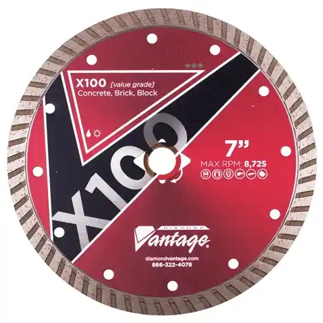 Diamond Vantage 0909UDZBX0-2 9" x 0.095" Diamond Blade for Concrete/Masonry X100 New Release