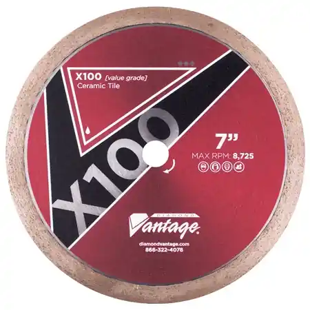 Diamond Vantage 0406ATWX1 4" x 0.060" x 5/8" Diamond Blade for Tile/Ceramic X100 Ceramic Fan Favorite