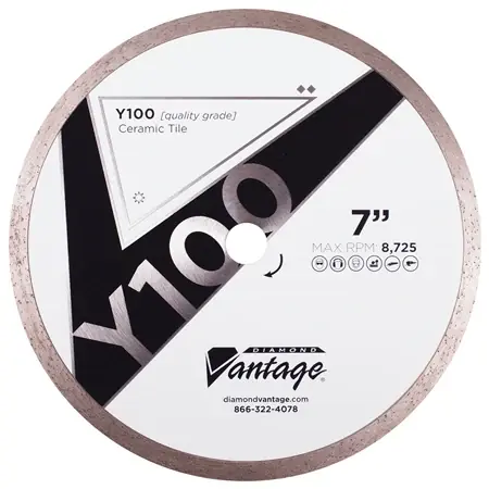 Diamond Vantage 0706ATDY2 7" x 0.090" x 5/8" Diamond Blade for Tile/Ceramic Y100 GENERAL PURPOSE Bargain