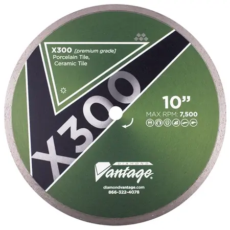 Diamond Vantage 0606ATDX3 6" x 0.060" x 5/8" Diamond Blade for Tile/Porcelain/Ceramic X300 GENERAL PURPOSE New Arrival