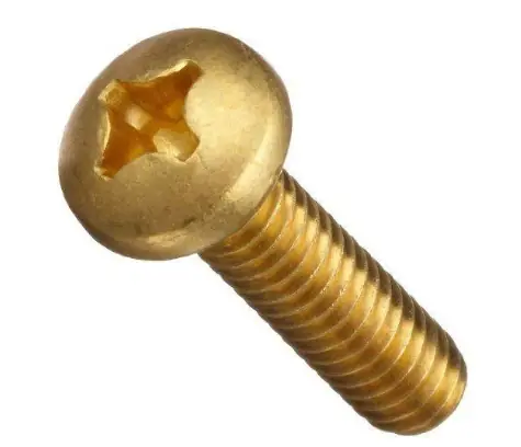 1/4-20 X 3/8" Pan Head Machine Screws Phillips Drive Brass (100 / Pkg.) Brand New