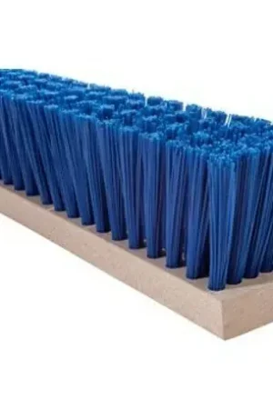 Cheap Magnolia Brush 6418 18" Blue Plastic Tapered Push Broom Head