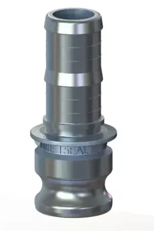 1-1/2" Type E Cam & Groove Adapter x Hose Shank Tough-Tite Aluminum (2 / Pkg.) Bargain