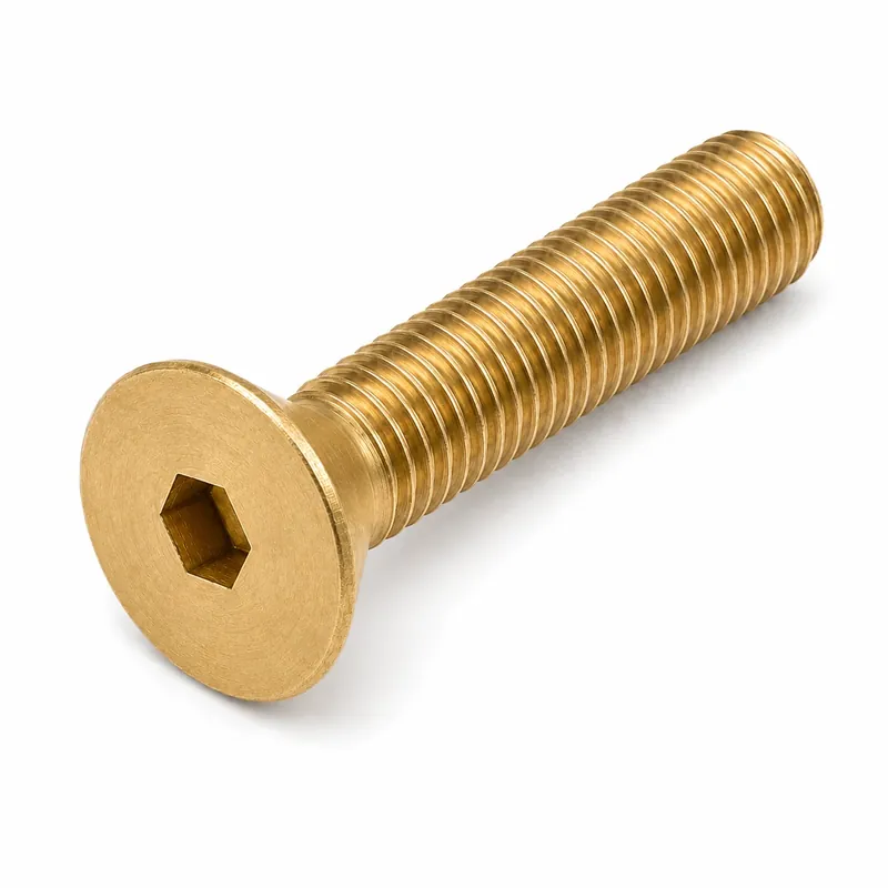 Affordable 3/8-16 X 5/8" Socket Cap Screws Flat Head Hex Socket Drive Fully Threaded Brass (100 / Pkg.)