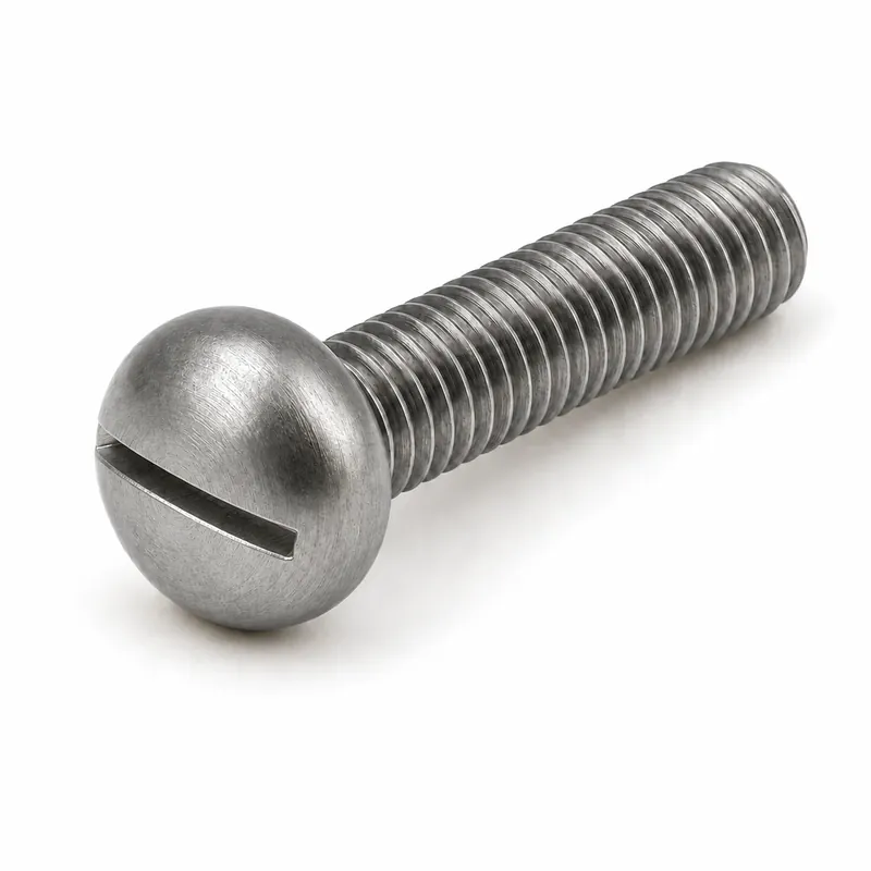 Authentic 8-32 X 4" Round Head Machine Screws Slotted Drive Plain Steel (200 / Pkg.)