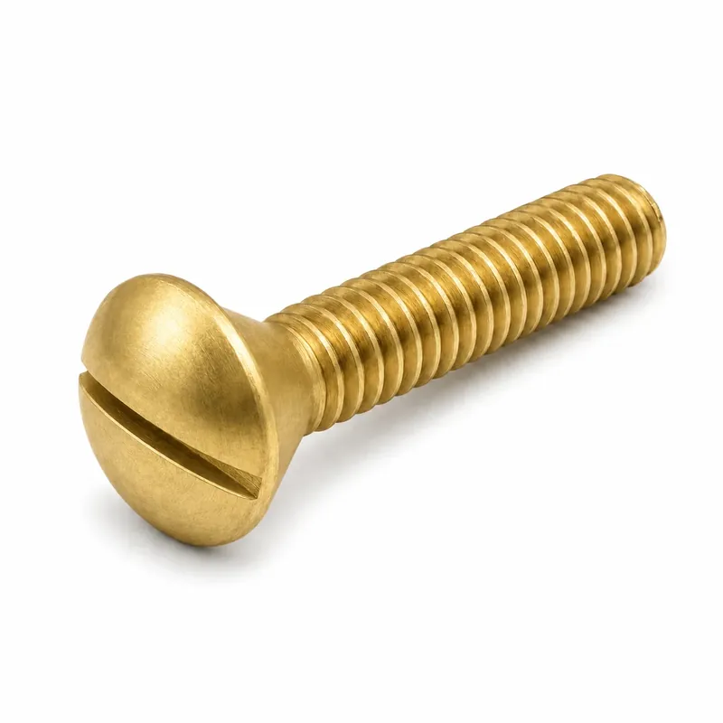 6-32 X 1" Oval Head Machine Screws Slotted Drive Brass (200 / Pkg.) Luxury