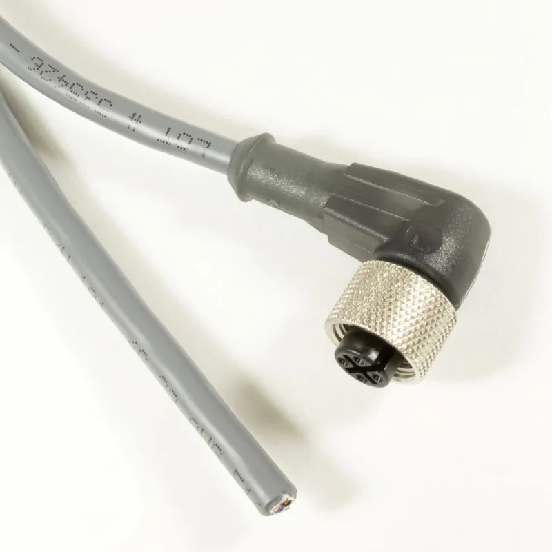 OBSOLETE - Alpha Connect Cordset - M12 Female 90° to Cut End - 22AWG 4 Poles - AW0400105 - Slate - 20M (65.6ft) Best Choice