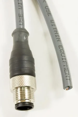 Super Sale OBSOLETE - Alpha Connect Cordset - M12 Male Straight to Cut End - 22AWG 4 Poles - DR0400101 - Slate - 10M (32.8ft)