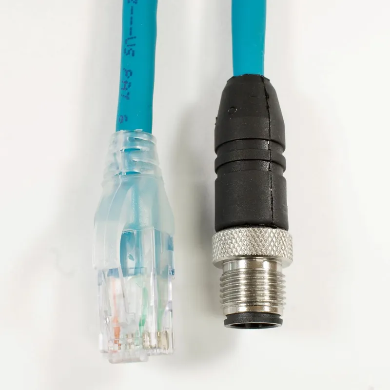 OBSOLETE - Alpha Connect Ethernet Cordset - M12 Male Straight to RJ45 Male - 24AWG 2 Poles - DR04QR118 - Teal - 3M (9.84ft) Grab Now