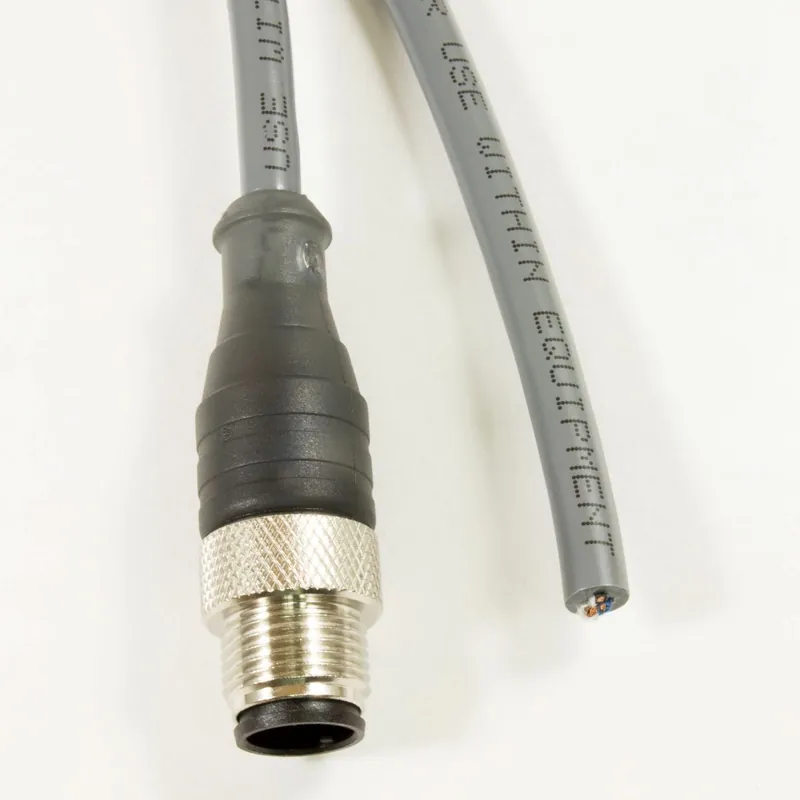 OBSOLETE - Alpha Connect Cordset - M12 Male Straight to Cut End - 22AWG 8 Poles - DR0800123 - Slate - 10M (32.8ft) Last Chance