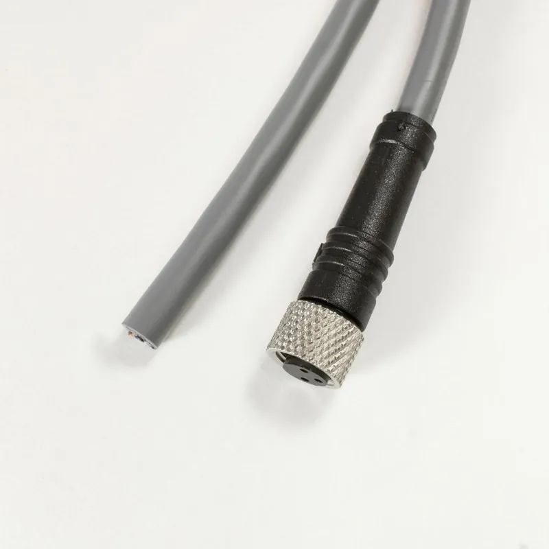 OBSOLETE - Alpha Connect EcoFlex PUR Cordset - M8 Female Straight to Cut End - 22AWG 4 Poles - GR0400101 - Slate - 3M (9.84ft) Budget