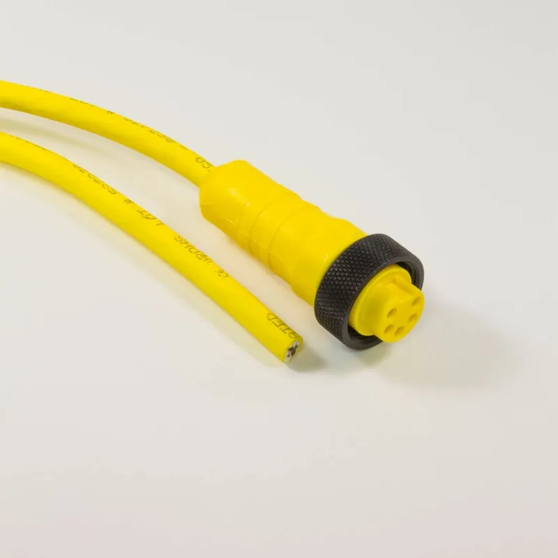 OBSOLETE - Alpha Connect Cordset - Mini Female Straight to Cut End - 16AWG 5 Poles - KR0500115 - Yellow - 3M (9.84ft) Fan Favorite