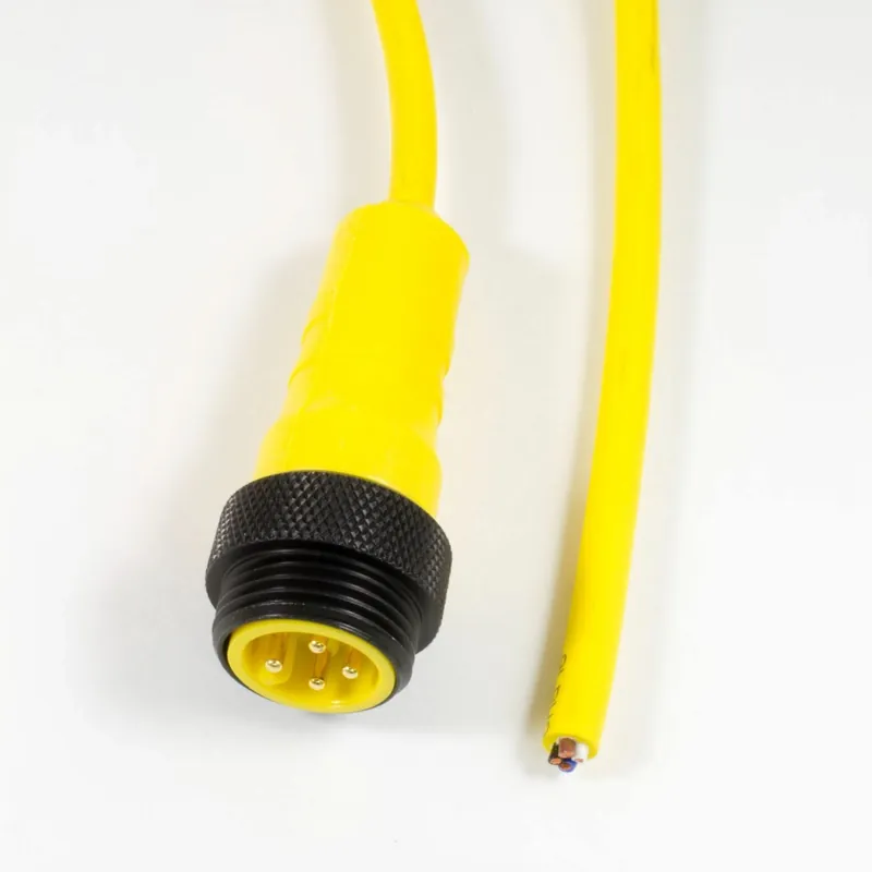 OBSOLETE - Alpha Connect Cordset - Mini Male Straight to Cut End - 18AWG 5 Poles - LR0500109 - Yellow - 20M (65.6ft) Secure Checkout