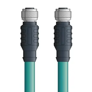 Express Delivery C5E006S01 - LAPP ETHERLINE® Industrial Cordsets 26 AWG / 4 pair CAT5e - Teal Polyurethane (PUR) - M12 Female / M12 Female connectors - 1m