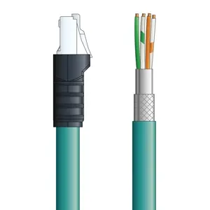 C5E102F01 - LAPP ETHERLINE® Industrial Cordsets 26 AWG / 2 pair CAT5e - Teal Polyurethane (PUR) - RJ45 / Wire Leads connectors - 1m Time-Limited