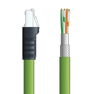 Next Day Delivery C6A002F02 - LAPP ETHERLINE® Industrial Cordsets 22 AWG / 4 pair CAT6A - Green Polyurethane (PUR) - RJ45 / Wire Leads connectors - 2m
