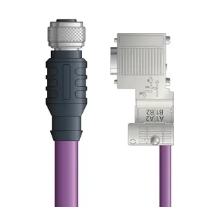 One Day Deal PB4110147S10 - LAPP UNITRONIC® PROFIBUS Cordsets 22 AWG / 1 pair Bus - Violet PVC - M12 Female / D-sub Node connectors - 10m