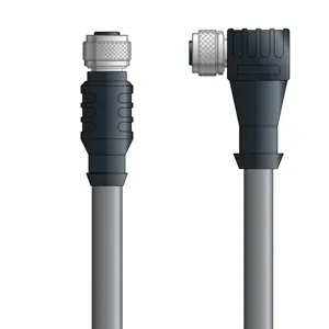 Next Day Delivery DN4110070F01 - LAPP UNITRONIC® DeviceNet Cordsets 14 & 18 AWG / 1 + 1 pair Bus - Gray PVC - M12 Female / M12 Female 90 deg connectors - 1m