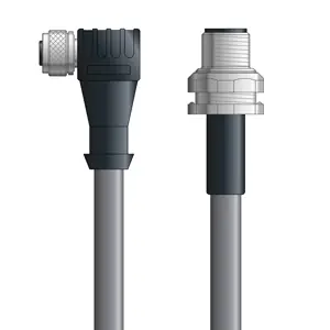 Secure Checkout DN4110036S01 - LAPP UNITRONIC® DeviceNet Cordsets 15 & 18 AWG / 1 + 1 pair Bus - Gray PVC - M12 Female 90 deg / M12 Male Bulkhead connectors - 1m