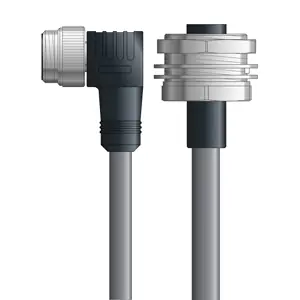 Weekend Sale DN4110018F02 - LAPP UNITRONIC® DeviceNet Cordsets 14 & 18 AWG / 1 + 1 pair Bus - Gray PVC - 7/8 in Male 90 deg / 7/8 in Female Bulkhead connectors - 2m