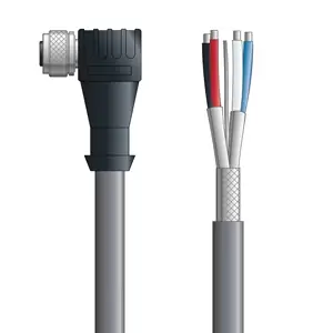 Same Day Shipping DN4110022F02 - LAPP UNITRONIC® DeviceNet Cordsets 14 & 18 AWG / 1 + 1 pair Bus - Gray PVC - M12 Female 90 deg / Wire Leads connectors - 2m