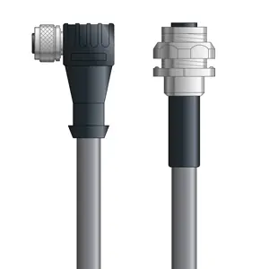 Next Day Delivery DN4110096S02 - LAPP UNITRONIC® DeviceNet Cordsets 15 & 18 AWG / 1 + 1 pair Bus - Gray PVC - M12 Female 90 deg / M12 Female Bulkhead connectors - 2m