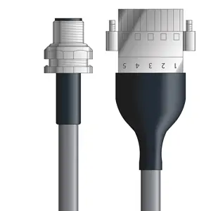 Authentic DN4110049F02 - LAPP UNITRONIC® DeviceNet Cordsets 14 & 18 AWG / 1 + 1 pair Bus - Gray PVC - 7/8 in Male Bulkhead / Plug Header connectors - 2m