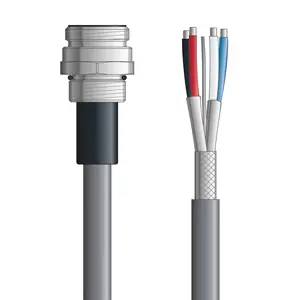 Instant Buy DN4110006F05 - LAPP UNITRONIC® DeviceNet Cordsets 14 & 18 AWG / 1 + 1 pair Bus - Gray PVC - 7/8 in Female Panel Mount / Wire Leads connectors - 5m