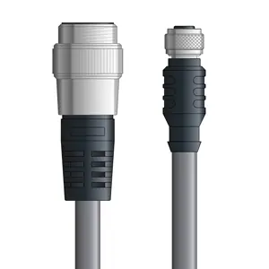 DN4110027S05 - LAPP UNITRONIC® DeviceNet Cordsets 15 & 18 AWG / 1 + 1 pair Bus - Gray PVC - 7/8 in Male / M12 Female connectors - 5m Crafted