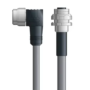 DN4110092F05 - LAPP UNITRONIC® DeviceNet Cordsets 14 & 18 AWG / 1 + 1 pair Bus - Gray PVC - 7/8 in Male 90 deg / M12 Female Bulkhead connectors - 5m Price Drop