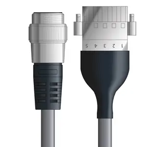 Cheap DN4110046F05 - LAPP UNITRONIC® DeviceNet Cordsets 14 & 18 AWG / 1 + 1 pair Bus - Gray PVC - 7/8 in Male / Plug Header connectors - 5m